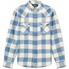 RRL Buffalo Western Check Shirt - Indigo/Cream Men's