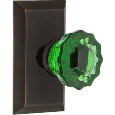 Building Materials Nostalgic Warehouse Emerald Crystal Door Knob Studio Plate 1