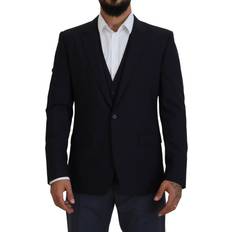 Dolce & Gabbana Blue Blazers Dolce & Gabbana Navy Blue MARTINI Piece Blazer IT52