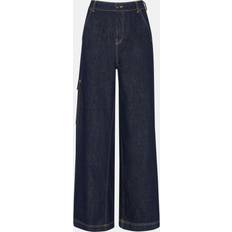 Clothing Whistles Wide Leg Cargo Jeans, Dark Blue