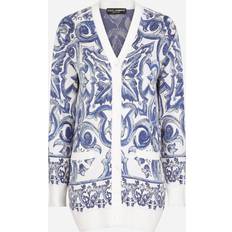 Silk Cardigans Dolce & Gabbana Majolica-design silk jacquard cardigan