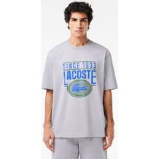 Lacoste Grey Clothing Lacoste Tee Shirt Silver Chine Gris