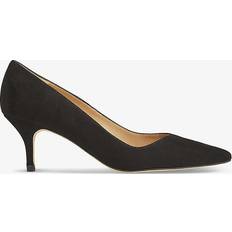 L.K. Bennett Farah Asymmetric Kitten Heel Courts 37, BLACK/SUEDE