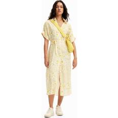 Lino Vestiti Desigual Robe Midi Droite Col Classique Imprimée - Taille