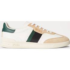 Polo Ralph Lauren Men Shoes Polo Ralph Lauren Mens HTR Aera-SK-LTL Trainers Colour: 004 Bone/Black/Green White