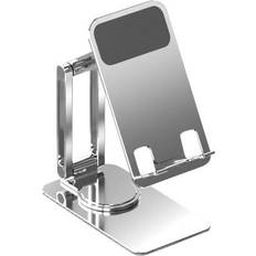 Mobile Device Holders YINGHUA Foldable Mobile Phone Stand Universal Handsfree Smartphone Holder Desk Bracket Adjustable Aluminium Alloy for Home OfficeTelescopic Silver