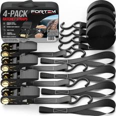 Bungee Cords & Ratchet Straps Fortem Ratchet Straps 4 Pack