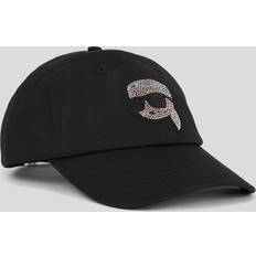 Guld Kasketter Karl Lagerfeld Ikonik Rhinestone Hætte - Guld/Sort/Sølv