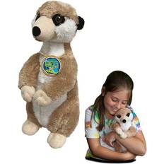 Deluxebase EcoBuddiez Meerkat from Deluxebase. Large 12 inch Soft Plush Toy made from Recycled Plastic Bottles. Eco-Friendly Cuddly Gift for Kids and Cute Animal Soft Toy for Toddlers