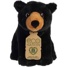 Dogs Soft Toys Aurora Medium Black Eco Nation 9.5' Black Bear Eco-Friendly Stuffed Animal