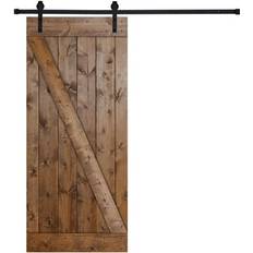 Akicon Paneled Wood Barn Door with Hardware Kit (x)