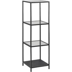 Transparent Book Shelves Act Nordic Seaford Clear/Black Book Shelf 119.5cm