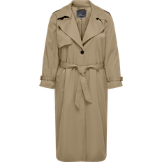 Herre - Trenchcoats Frakker Only Carmakoma ONLY Curve Beige longline-trenchcoat-Neutral