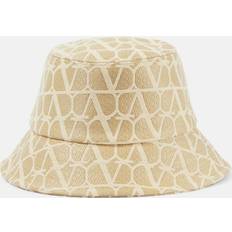 Linen Headgear Valentino Toile Iconographe raffia bucket hat neutrals