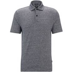 Linen Polo Shirts HUGO BOSS Men's Regular-Fit Polo Shirt Dark Blue