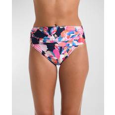 Denim Swimwear La Blanca Floral-Print Overlap Sash Bikini Bottoms