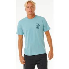 Turquoise T-shirts Rip Curl Search Icon Mens Tee Dusty Blue-Medium