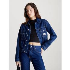 Calvin Klein Cotone Abbigliamento esterno Calvin Klein Cropped Jeansjacke im Neunzigerjahre-Look