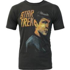 JUNK FOOD Portrait Spock Star Trek T-Shirt Black