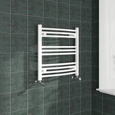 Heated Towel Rails NRG 600x600mm, Curved Central Heating White