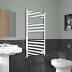 Heated Towel Rails NRG 1200x600mm, Straight Central Heating White