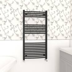 Heated Towel Rails NRG 1200x600mm, Curved Central Heating Black