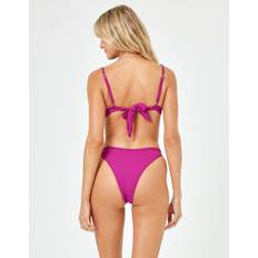 Red Bikinis L*Space Ribbed Dominic Bikini Bottom Berry