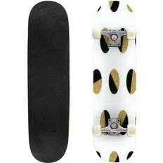 Complete Skateboards Bluenee Abstract Seamless Repeating Pattern With Geometric Shapes In Gold