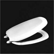 GSI Homestyles White Emblem Style Plastic Toilet Seat