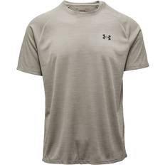 Beige - Fitness T-shirts Under Armour Tech Textured T-shirt - Herre