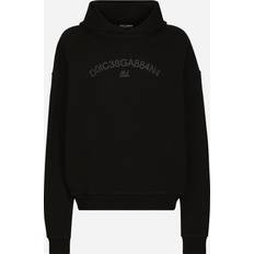 Dolce & Gabbana Men Sweaters Dolce & Gabbana Black Print Hoodie