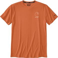 Tops Carhartt Men's Force Sun Defender Short Sleeve T-Shirt, XL, Orange