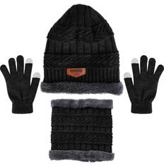 Clothing N'Polar 3-Piece Beanie Hat, Gloves, & Scarf Bundle NPolar 3Pcs Beanie Hat Glove Scarf Set