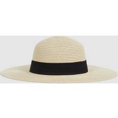 Natural - Women Hats Reiss Womens Natural Lexi Wide-brim Raffia hat