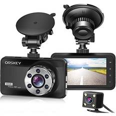 ORSKEY Dash Cam Front and Rear 1080P HD Dual Dash