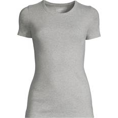 Lands' End Women T-shirts Lands' End Petite All-Cotton Crewneck Tee, Women's, Petite, Oxford