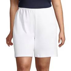 Lands' End XXL Shorts Lands' End Plus Sport Knit Pull-On Shorts, Women's, 3XL, White