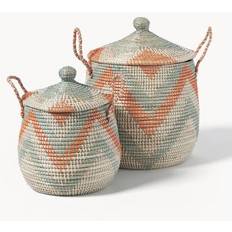 Westwing Collection Mija Orange/Sage Green/Beige Korg 45cm 2st