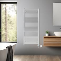 Heated Towel Rails NRG Chrome, 1400x600mm Pre-filled Straight