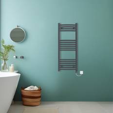 Heated Towel Rails NRG Anthracite, 1000x400mm Curved Prefilled