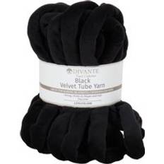 Yarn & Needlework Supplies Divante Velvet Tube Yarn Black