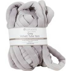 Yarn & Needlework Supplies Divante Velvet Tube Yarn Grey