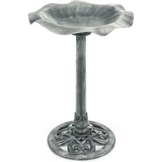 Christow Leaf Bird Bath Resin Garden Birdbath Rustic