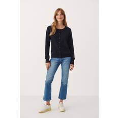 Part Two Ellahpw CA 90% Wool, 10% Cashmere Kvinde Cardigans Relaxed Fit Cashmere hos Magasin Night Sky