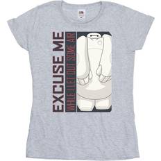 Hauts Disney Big Hero Baymax Excuse Me Some Air Cotton T-Shirt Grey