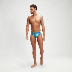 Speedo Allover Digital Brief Badebukser DE: blå