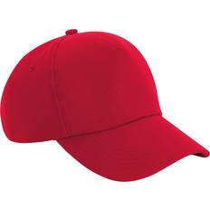 Red Caps Beechfield Authentic Panel Cap Red One