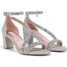 Fabric Heeled Sandals Naturalizer Ahava Womens Satin Embellished Heels