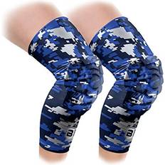 Knee Pads Bucwild Sports Bucwild Sports Knee Pads/Padded Compression Pro Knee Sleeves 1 Pair Youth & Adult Sizes Basketball Wrestling Volleyball Black White Red Blue Royal Blue Camo, XS Youth