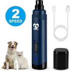 Casfuy Professional 2-Speed Quiet Dog Nail Grinder, Dark
